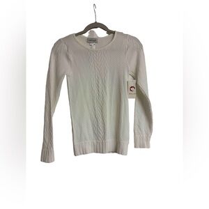 Cherokee Cream Textured Knit Sweater